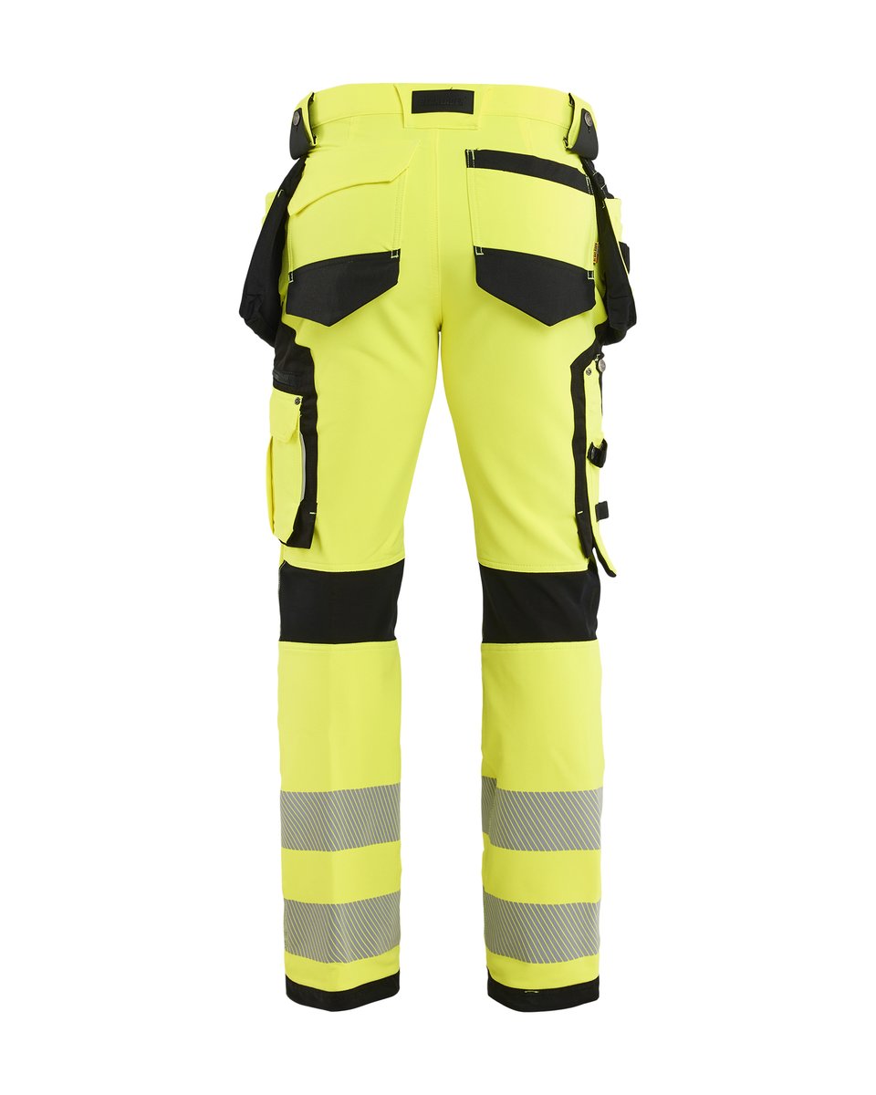 Blåkläder 1997 High Vis werkbroek 4-weg stretch met gereedschapszakken - High Vis Geel/Zwart