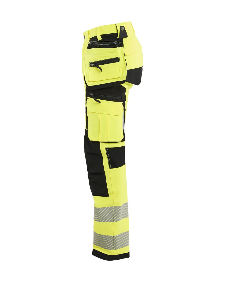 Blåkläder 1997 High Vis werkbroek 4-weg stretch met gereedschapszakken - High Vis Geel/Zwart