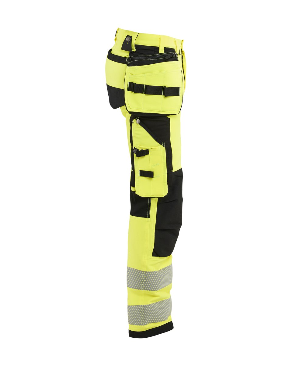 Blåkläder 1997 High Vis werkbroek 4-weg stretch met gereedschapszakken - High Vis Geel/Zwart