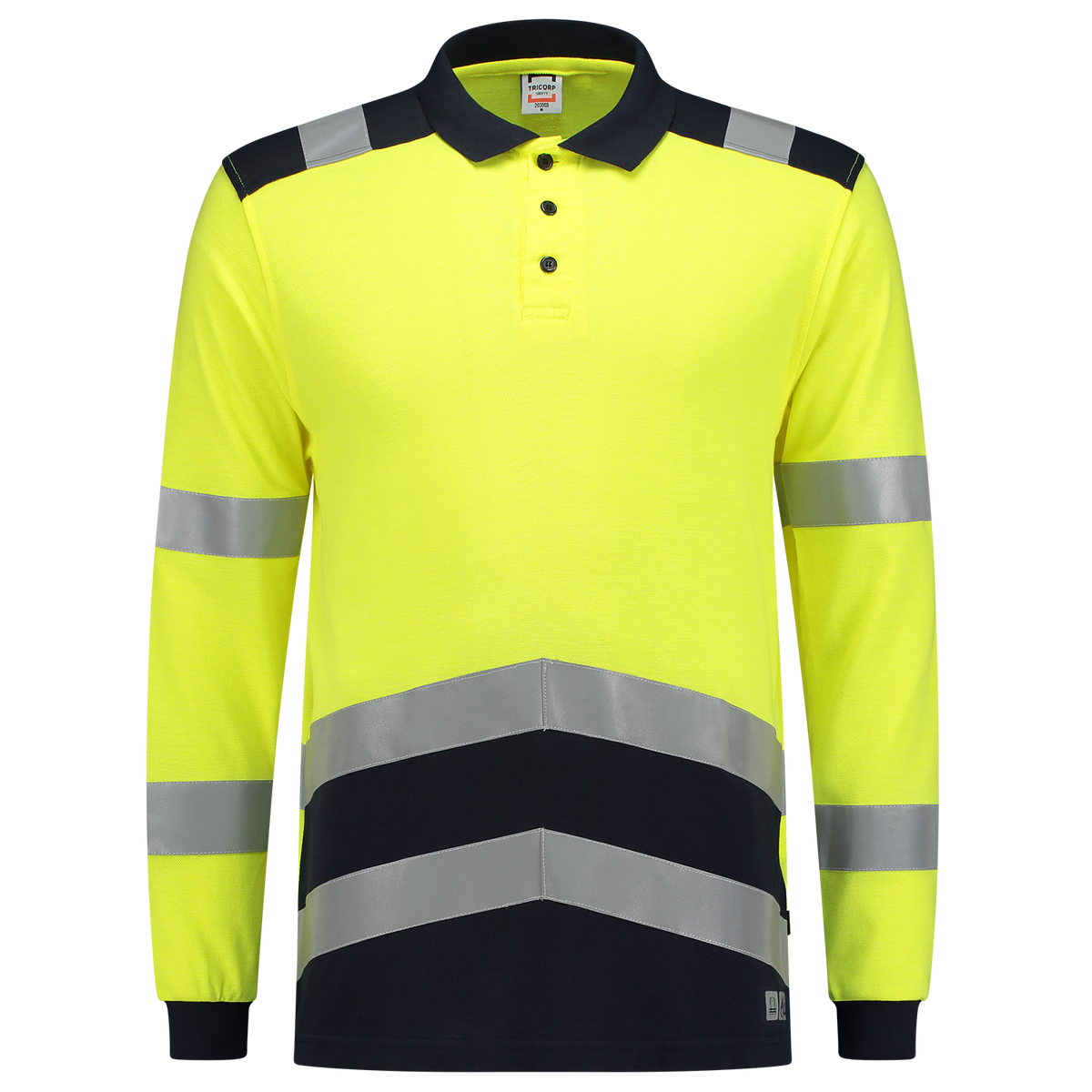 Poloshirt Multinorm Bicolor - FluoryellowInk XXL