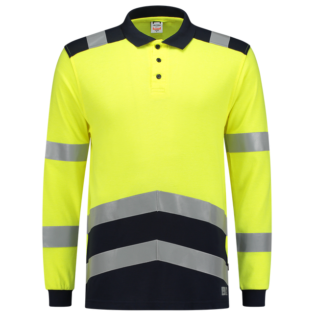 Poloshirt Multinorm Bicolor - FluoryellowInk XXL