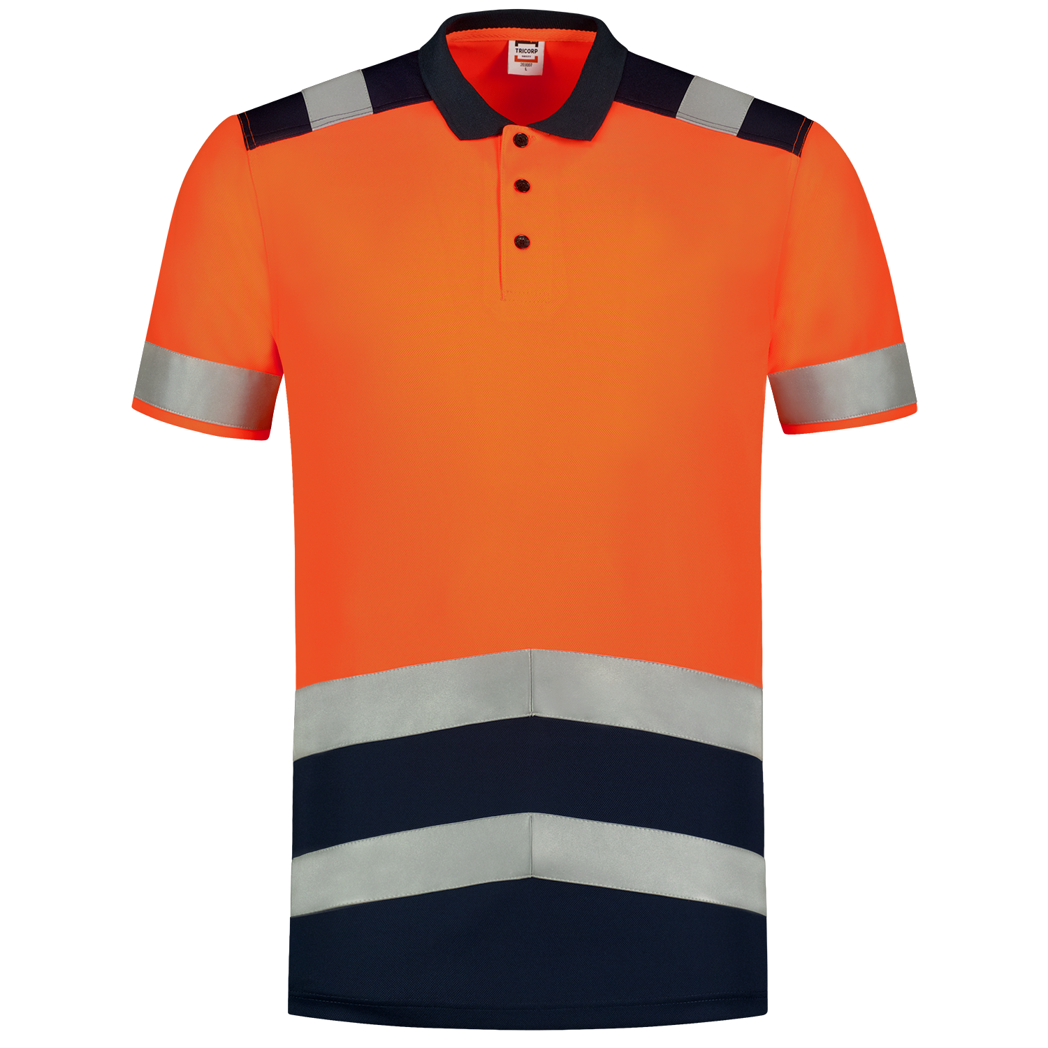 Poloshirt High Vis Bicolor - FluororangeInk XXL