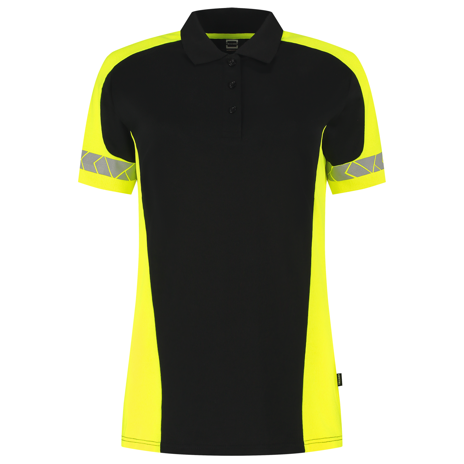 Poloshirt Reflective Redefined Dames - BlackFluoryellow XXL