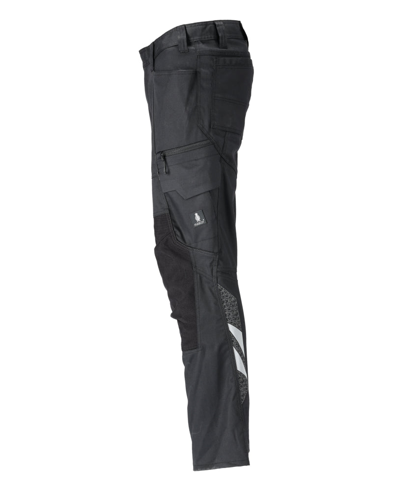 MASCOT® Accelerate Stretch werkbroek met kniezakken – Zwart