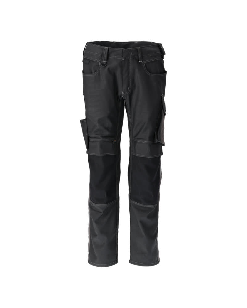 MASCOT® Unique Werkbroek met kniezakken tweekleurig – Zwart/Donkerantraciet
