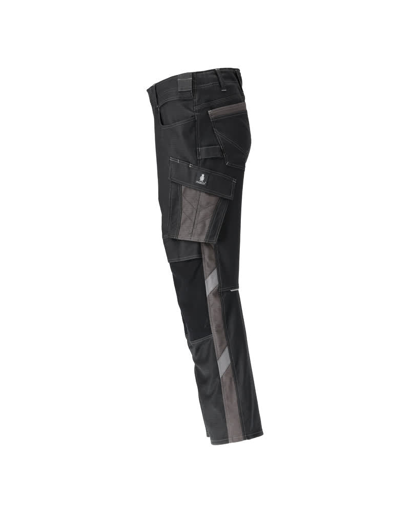 MASCOT® Unique Werkbroek met kniezakken tweekleurig – Zwart/Donkerantraciet