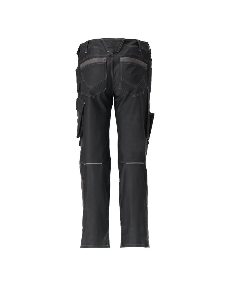 MASCOT® Unique Werkbroek met kniezakken tweekleurig – Zwart/Donkerantraciet