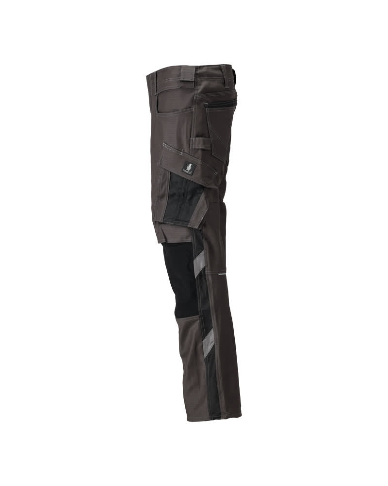 MASCOT® Unique Werkbroek met kniezakken tweekleurig – Donkerantraciet/Zwart