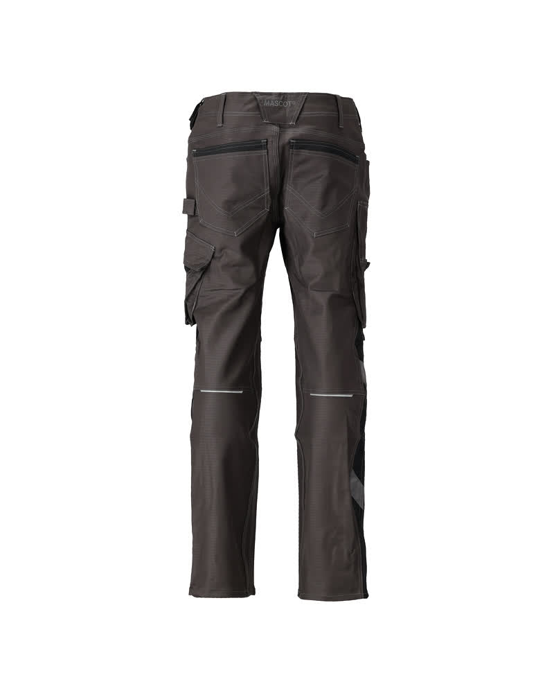 MASCOT® Unique Werkbroek met kniezakken tweekleurig – Donkerantraciet/Zwart
