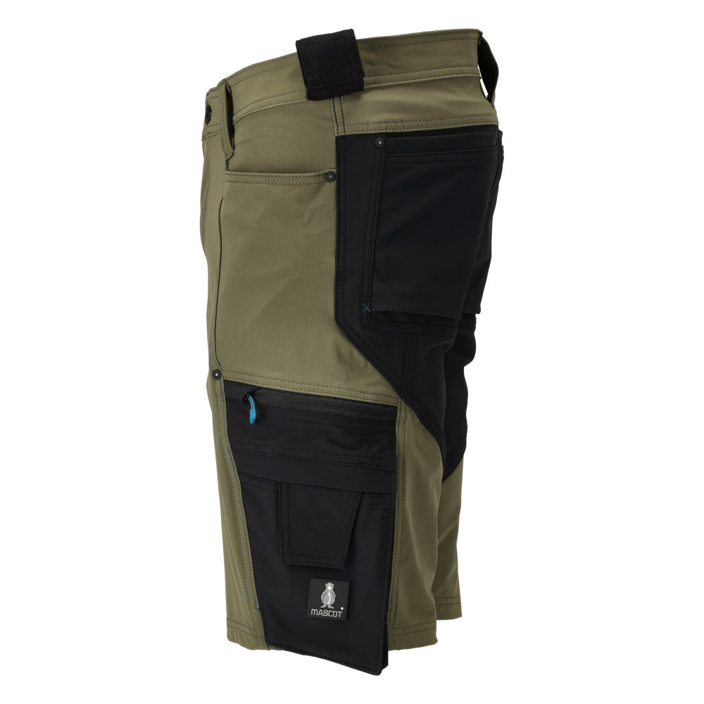 MASCOT® Advanced Werkshort met stretch – Mosgroen/Zwart