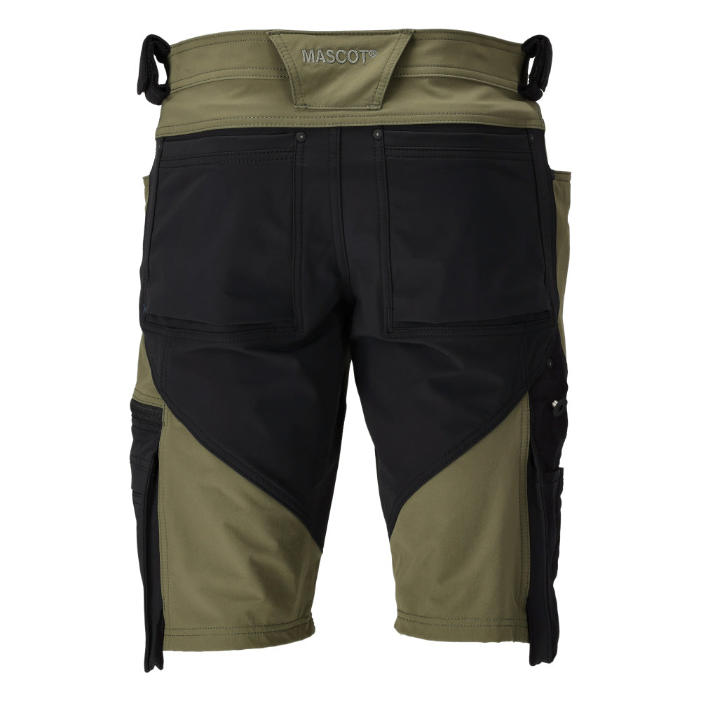 MASCOT® Advanced Werkshort met stretch – Mosgroen/Zwart