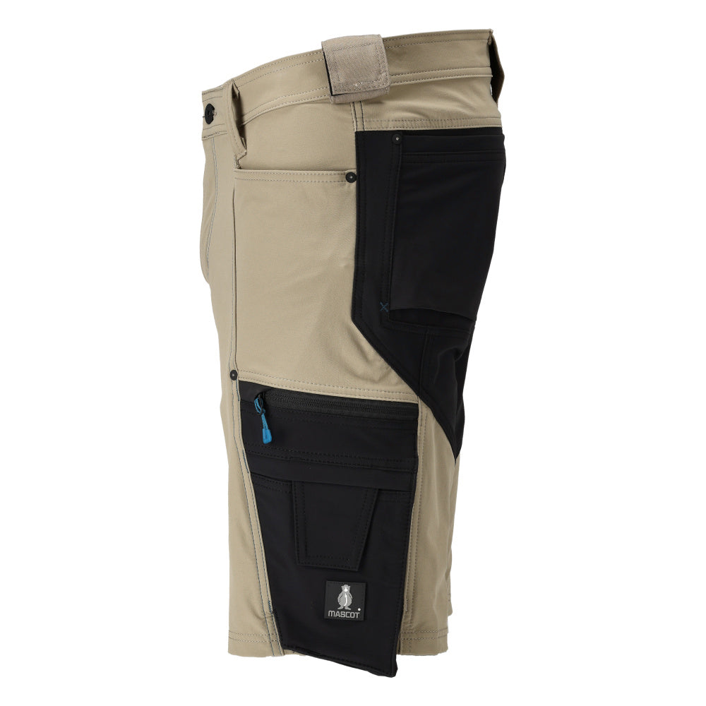 MASCOT® Advanced Werkshort met stretch – Lichtkhaki/Zwart