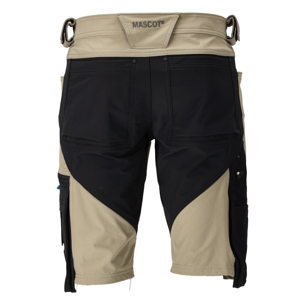 MASCOT® Advanced Werkshort met stretch – Lichtkhaki/Zwart