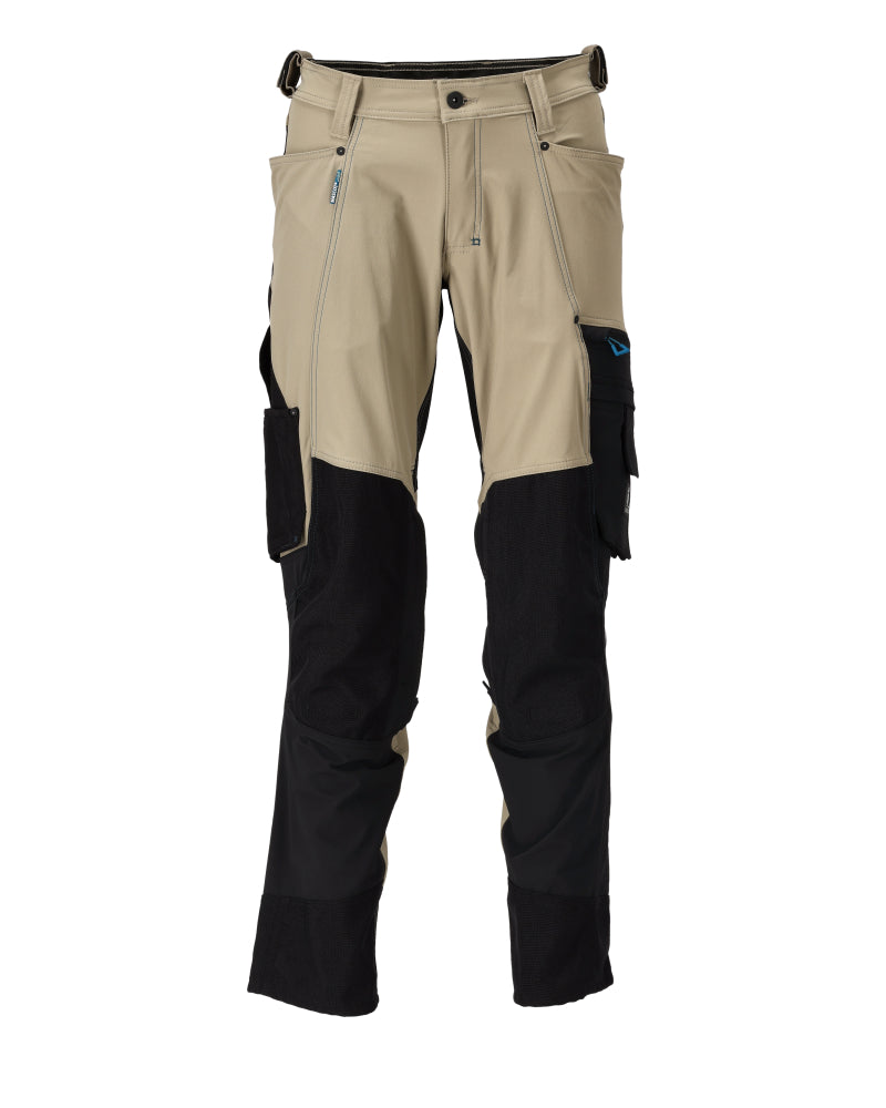 MASCOT® Advanced Werkbroek met gereedschapslussen – Lichtkhaki/Zwart