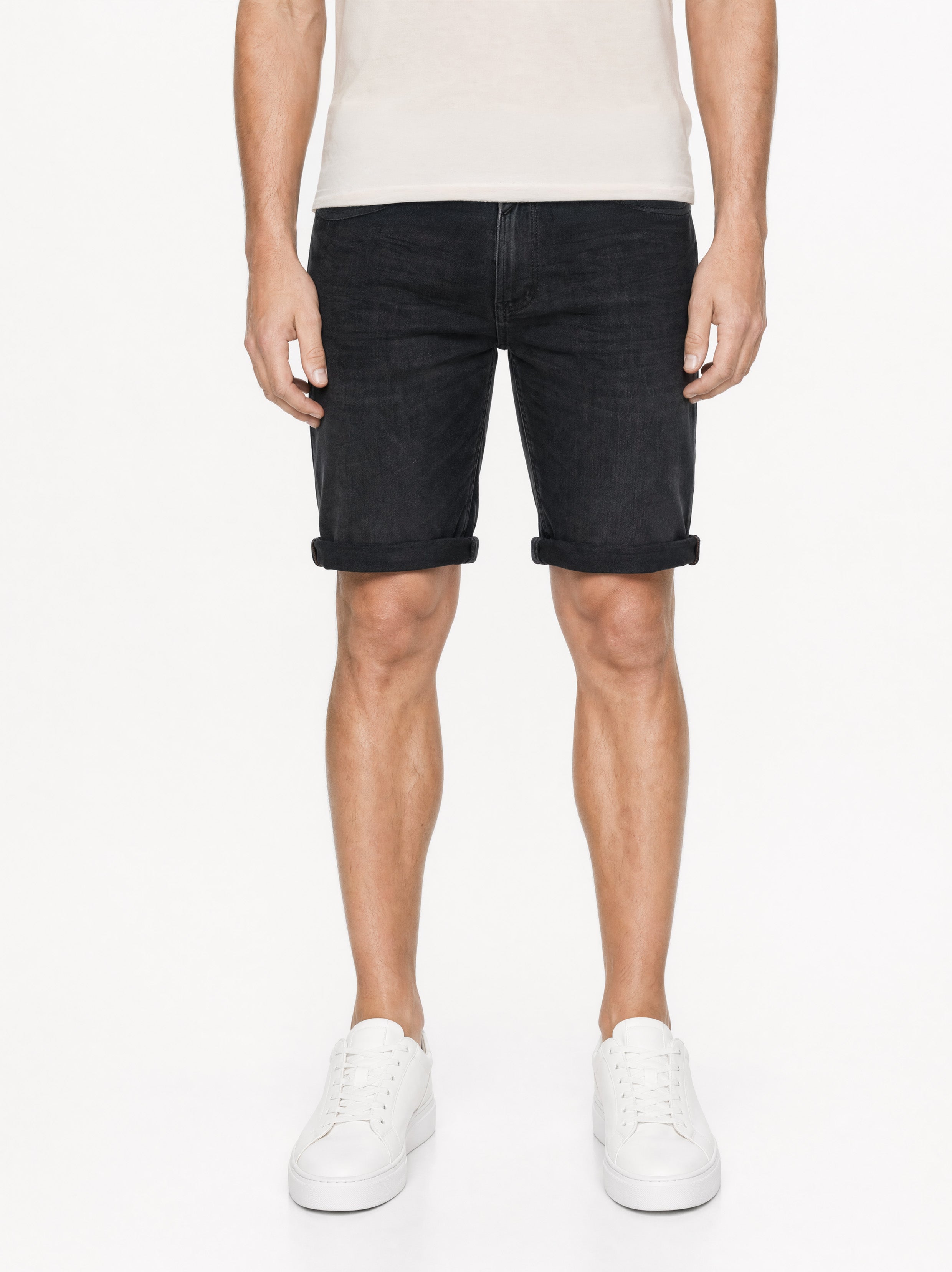 Palm Slim Short SH02 - Dark Grey Denim Used