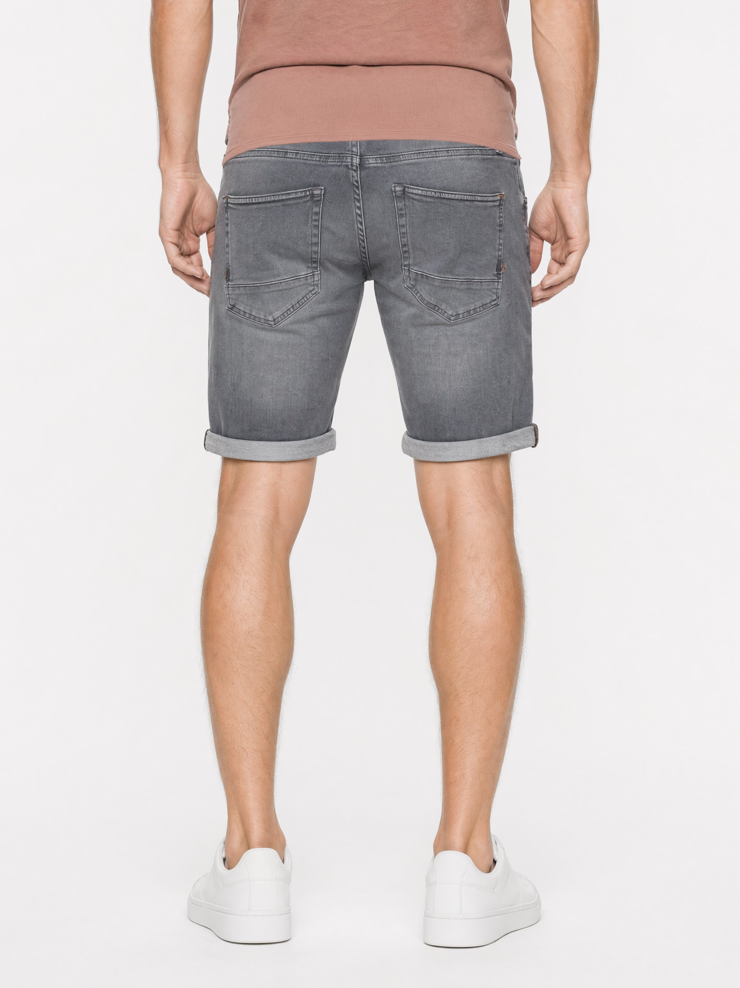 Palm Slim Short SH03 - Medium Grey Denim Used