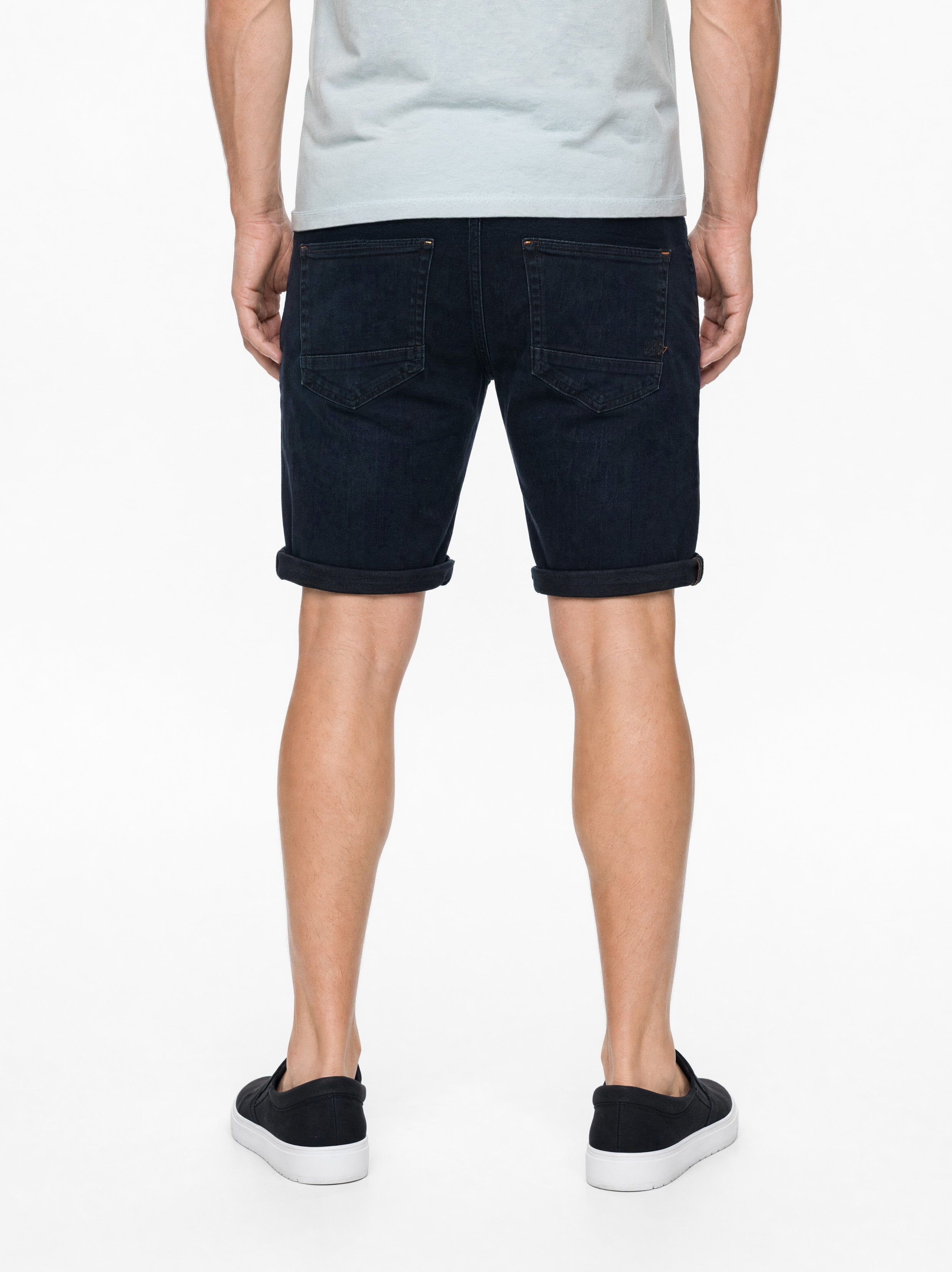 Palm Slim Short SH04 - Blue Black Denim