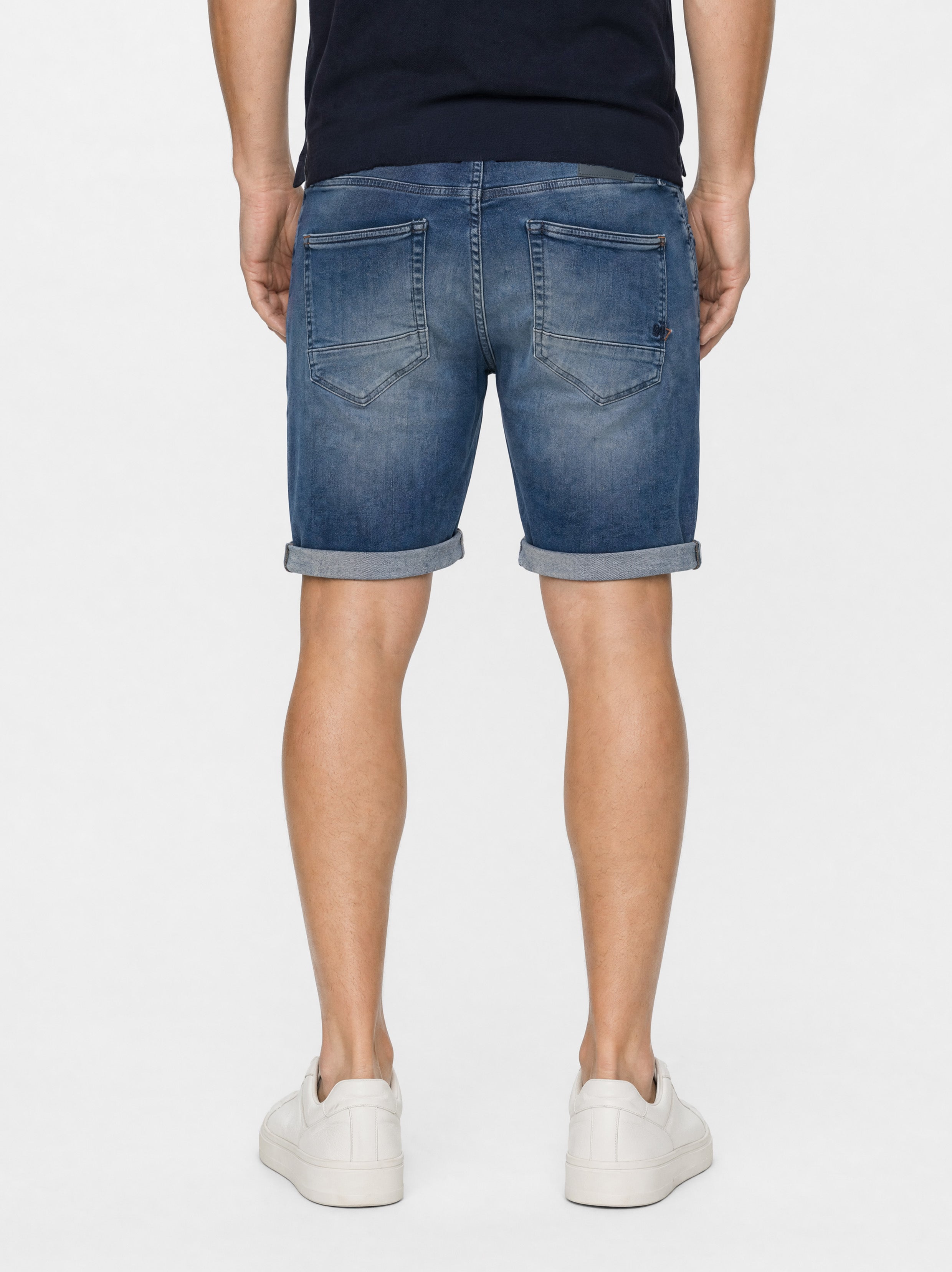 Palm Slim Short SH05 - Medium Blue Denim Used