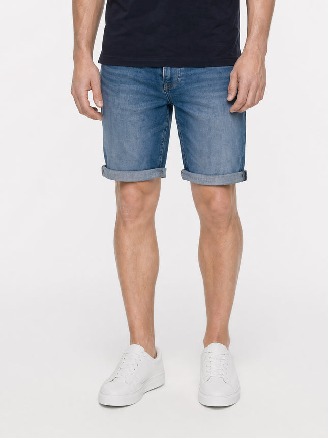 Palm Slim Short SH05 - Medium Blue Denim Used
