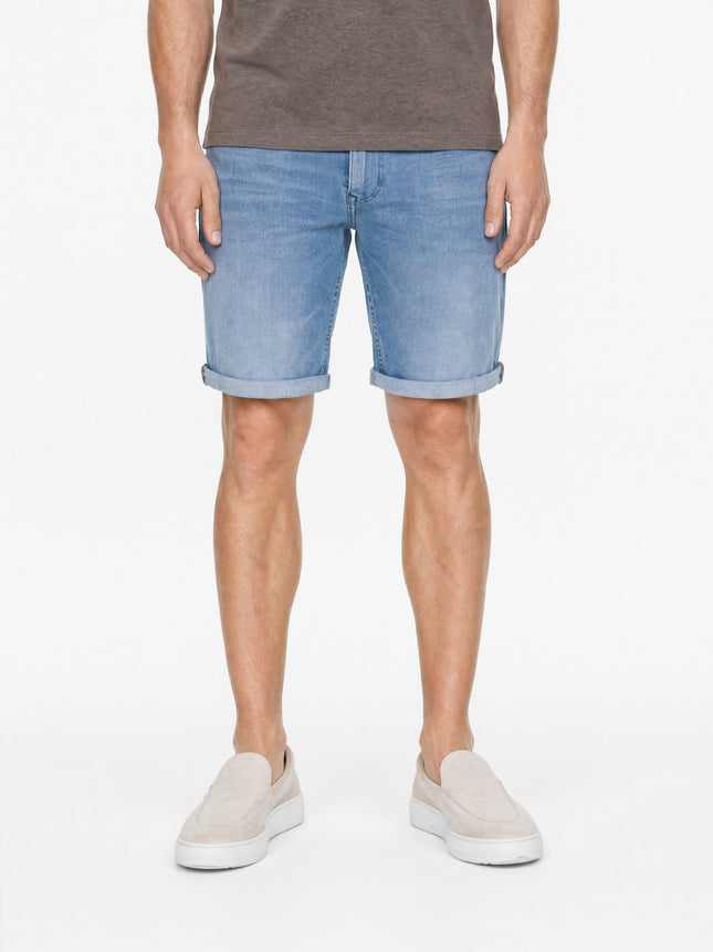 Palm Slim Short SH06 - Bleached Denim Used