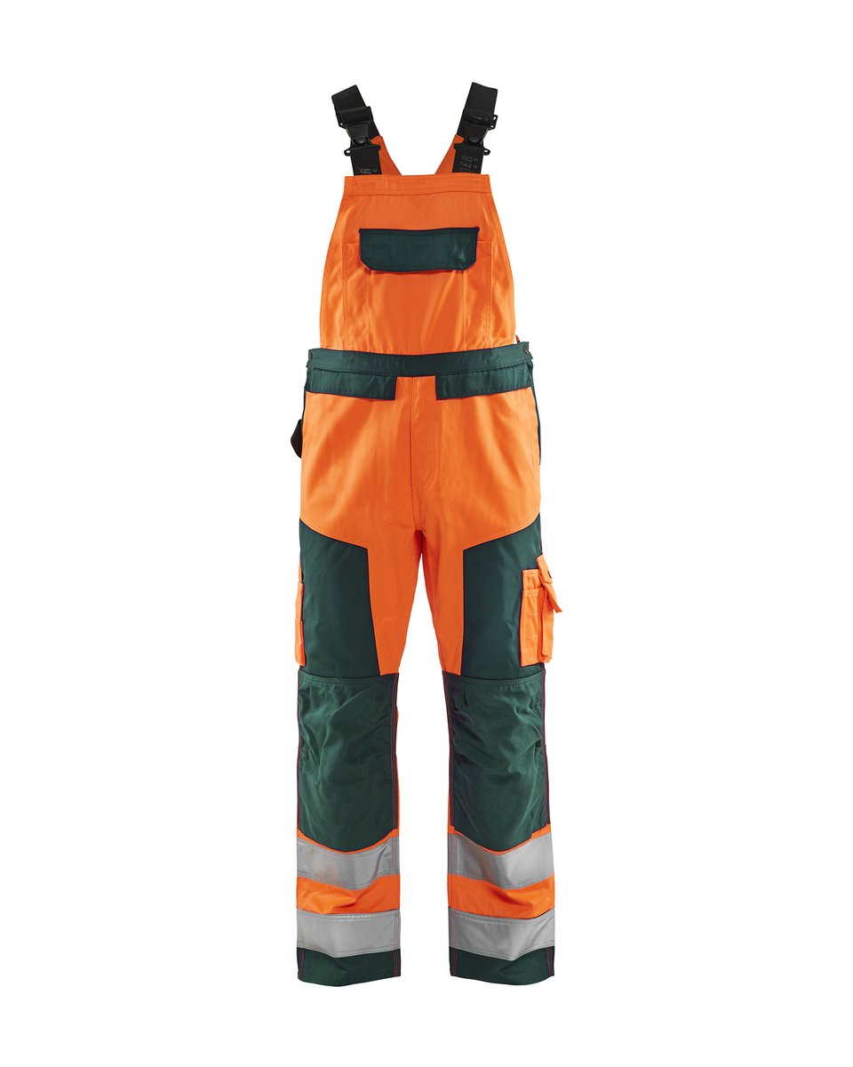 Blåkläder 2660 High Vis Bretelbroek - High Vis Oranje/Groen