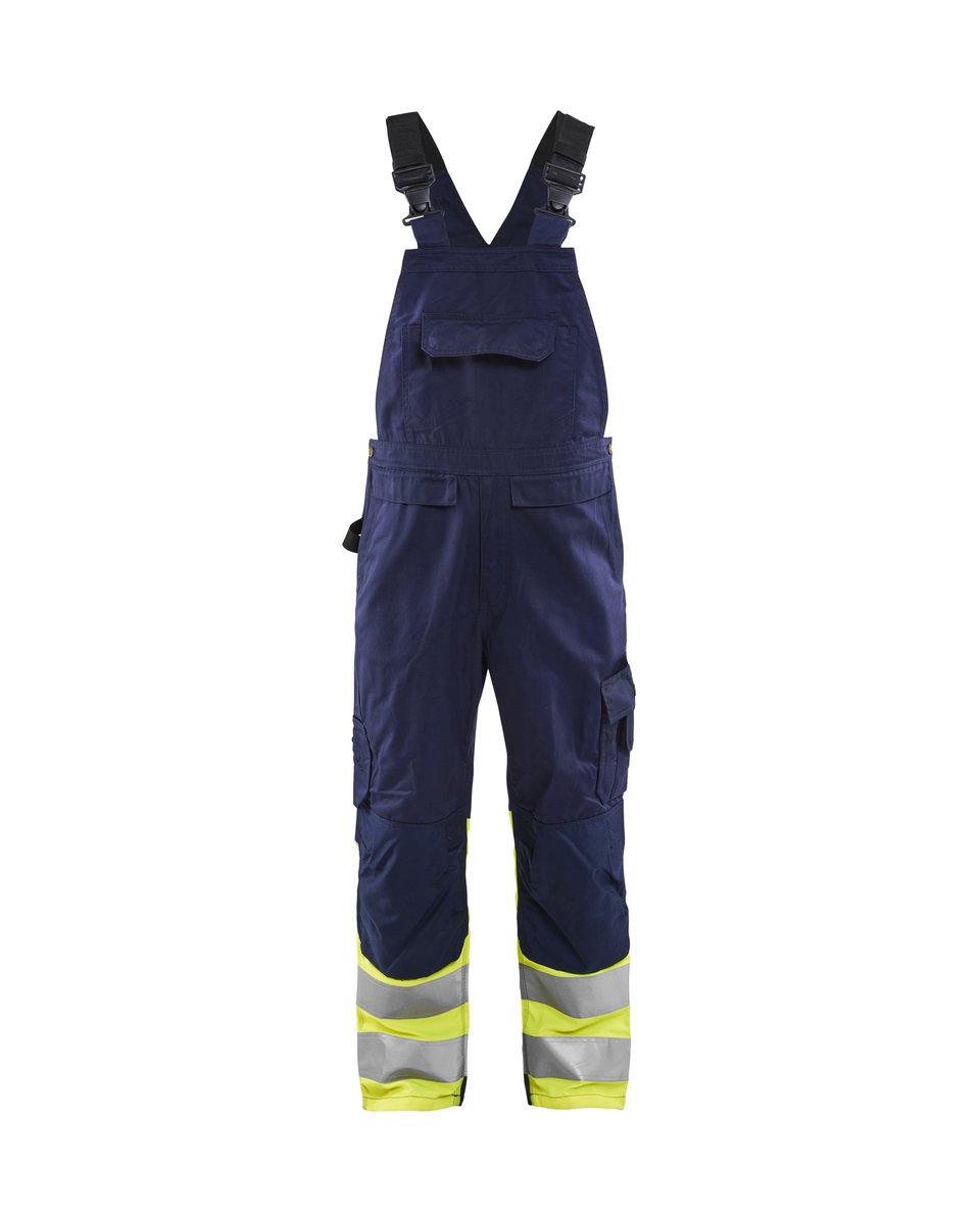 Blåkläder 2662 High Vis bretelbroek - Marine/High Vis Geel