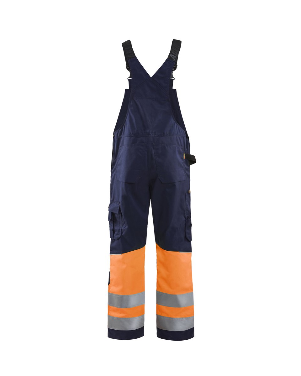 Blåkläder 2662 High Vis bretelbroek - Marineblauw/Oranje