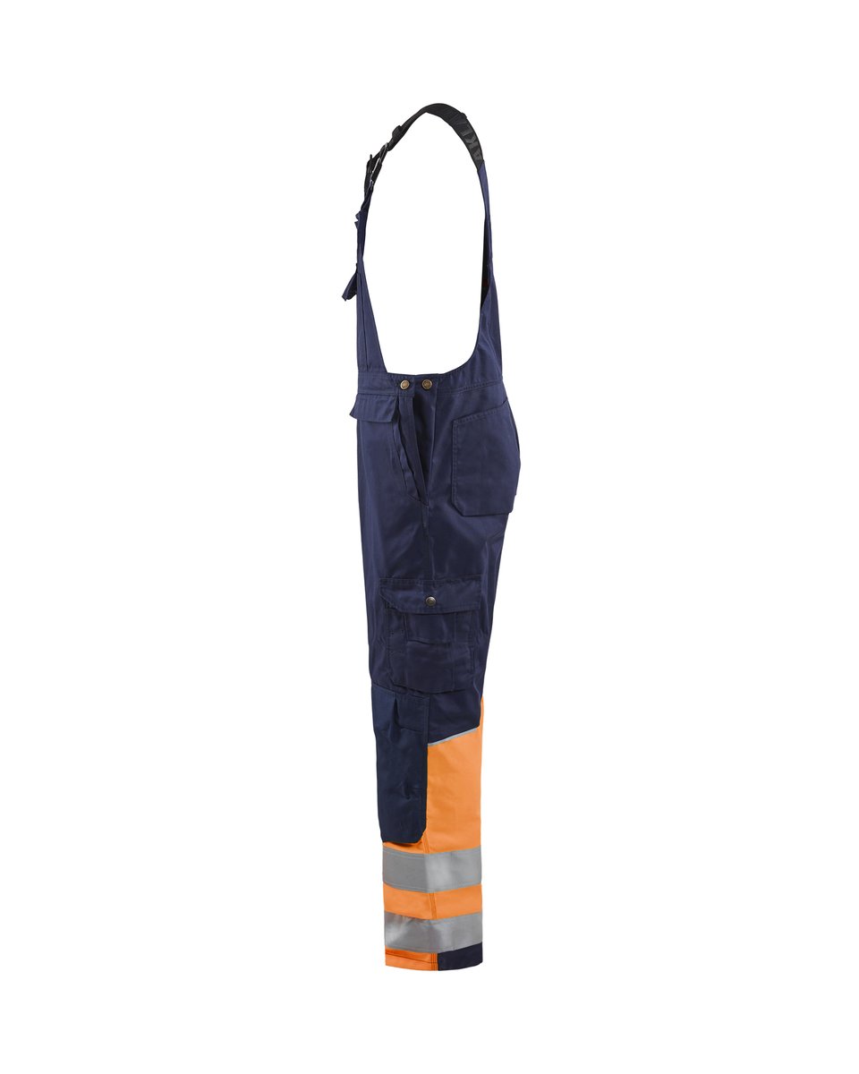Blåkläder 2662 High Vis bretelbroek - Marineblauw/Oranje