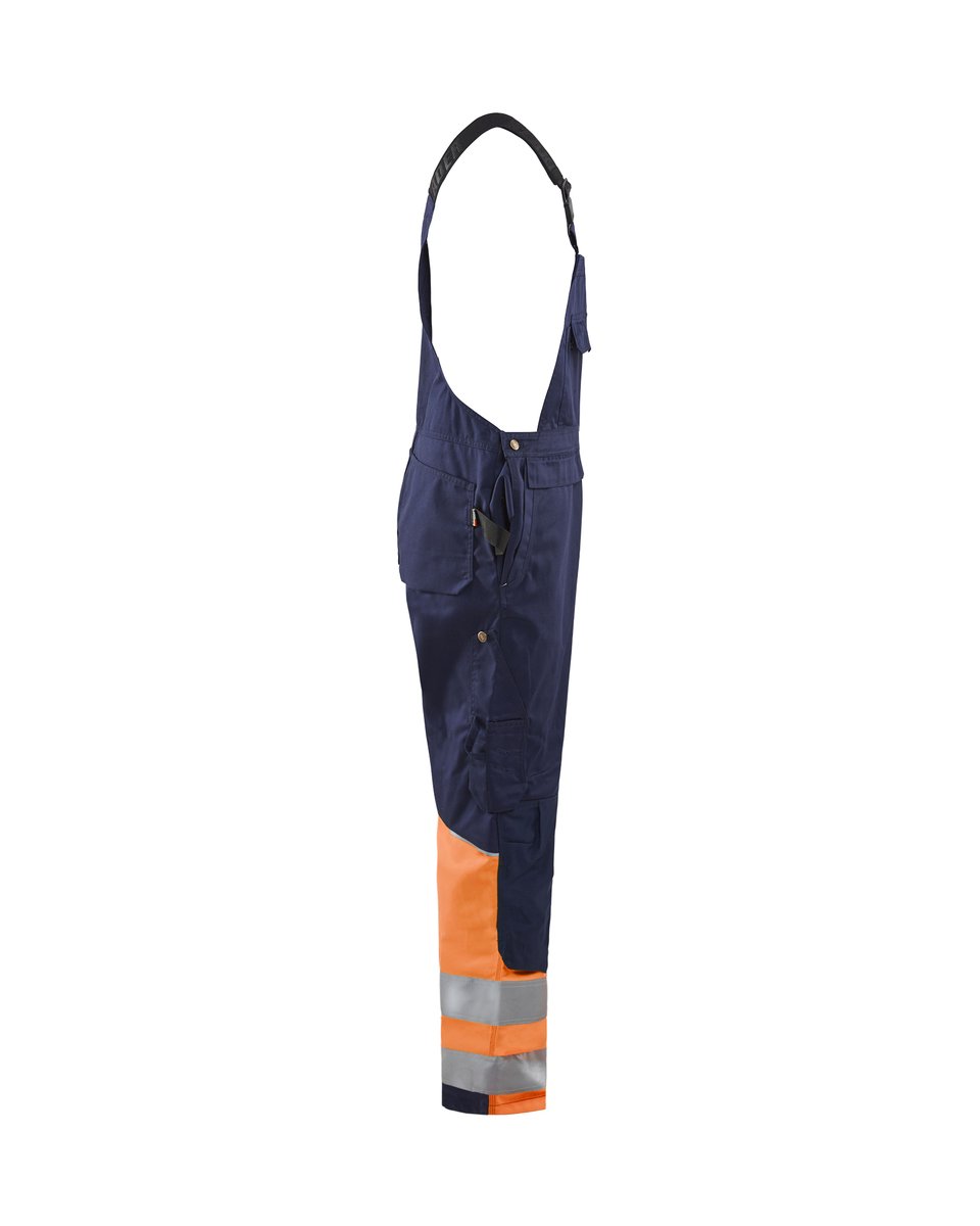 Blåkläder 2662 High Vis bretelbroek - Marineblauw/Oranje