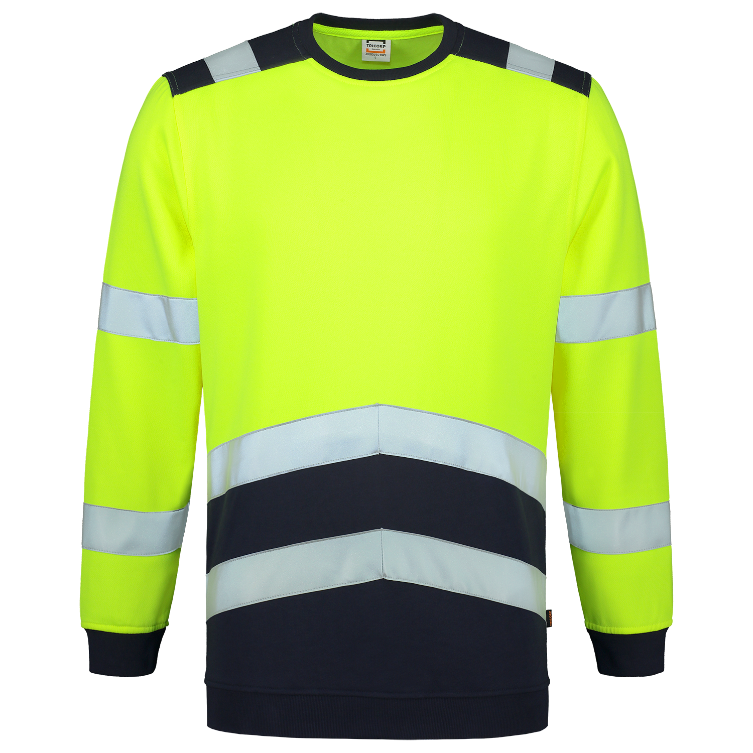 Sweater High Vis Bicolor - FluoryellowInk XXL