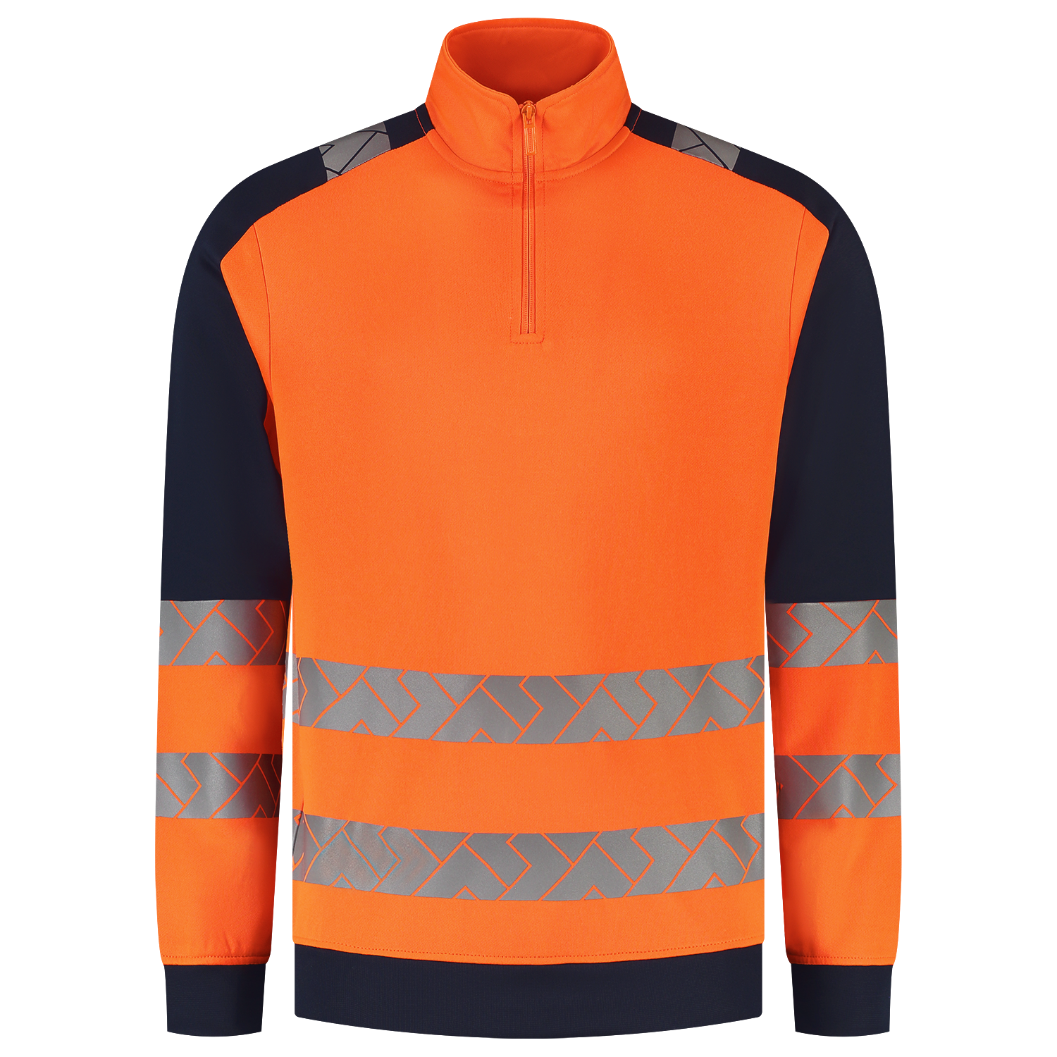 Zip Sweater High Vis Redefined Industrieel Wasbaar - FluororangeInk XXL