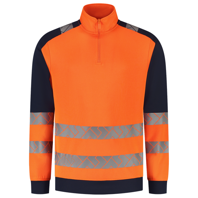 Zip Sweater High Vis Redefined Industrieel Wasbaar - FluororangeInk XXL