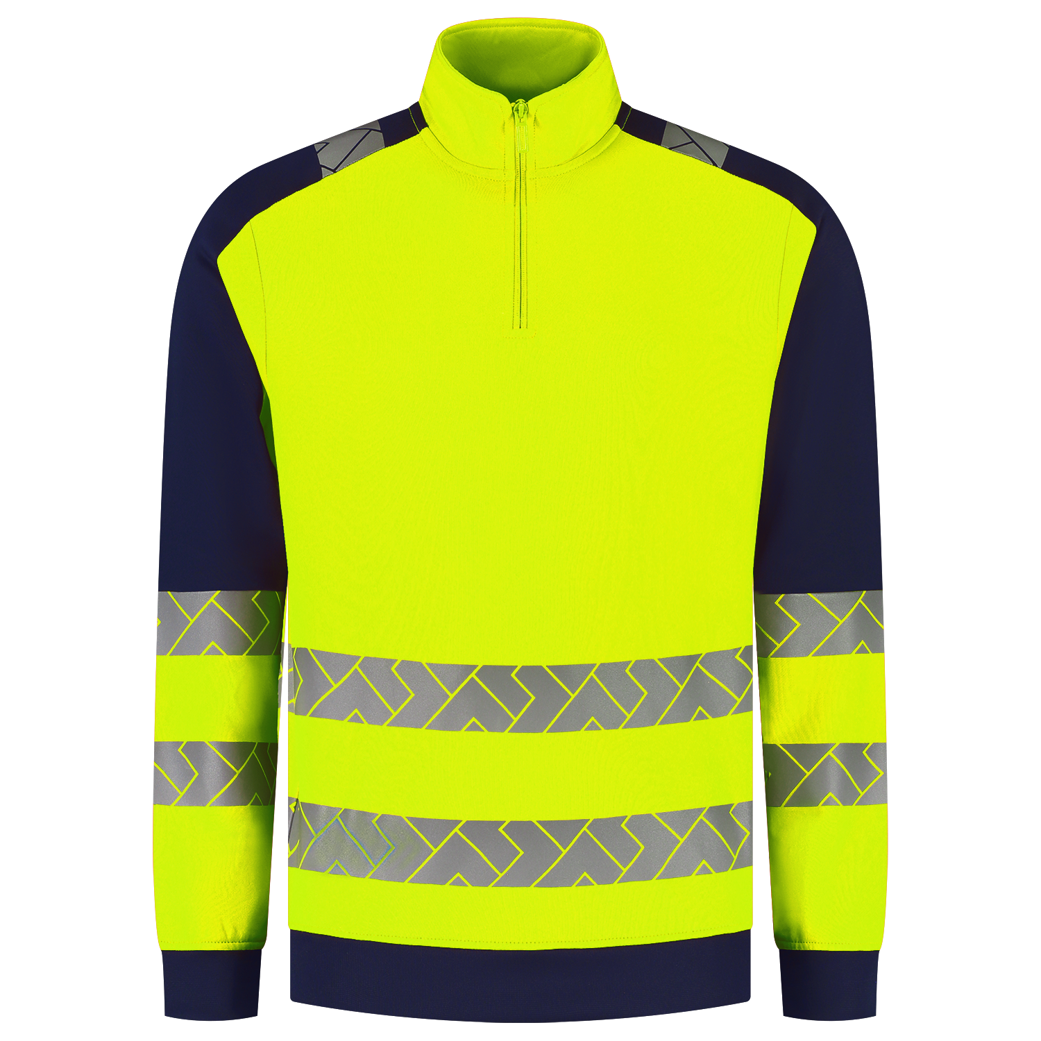 Zip Sweater High Vis Redefined Industrieel Wasbaar - FluoryellowInk XXL