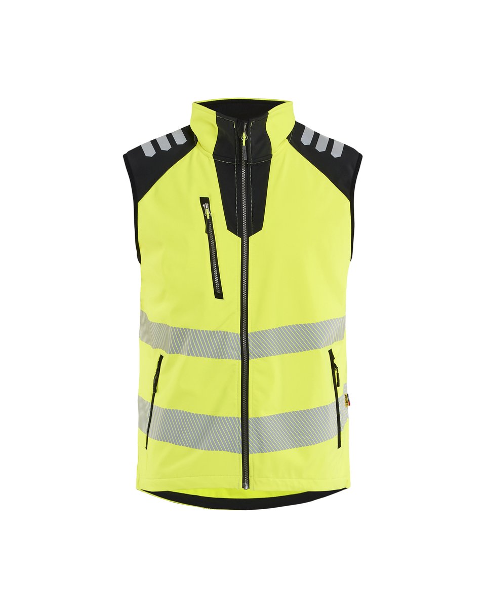 Blåkläder 3091 Softshell Bodywarmer High Vis - High Vis Geel/Zwart