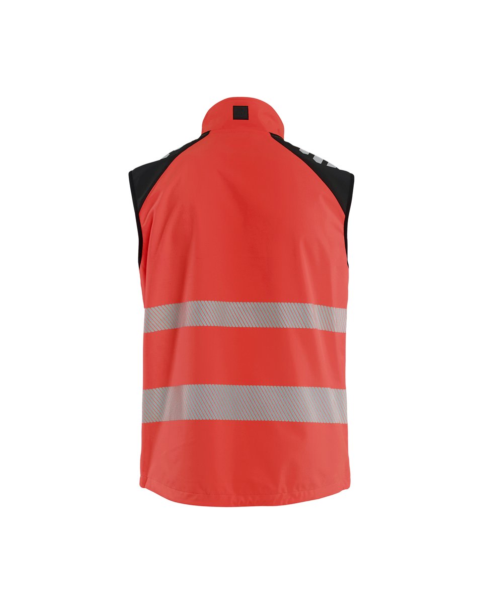 Blåkläder 3091 Softshell Bodywarmer High Vis - High Vis Rood/Zwart