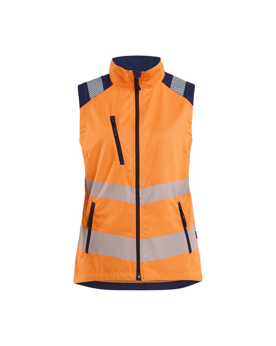 Blåkläder 3092 Dames bodywarmer High Vis - High Vis Oranje/Marineblauw