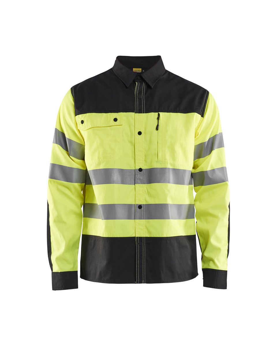 Blåkläder 3255 Overhemd High Vis - High Vis Geel/Zwart