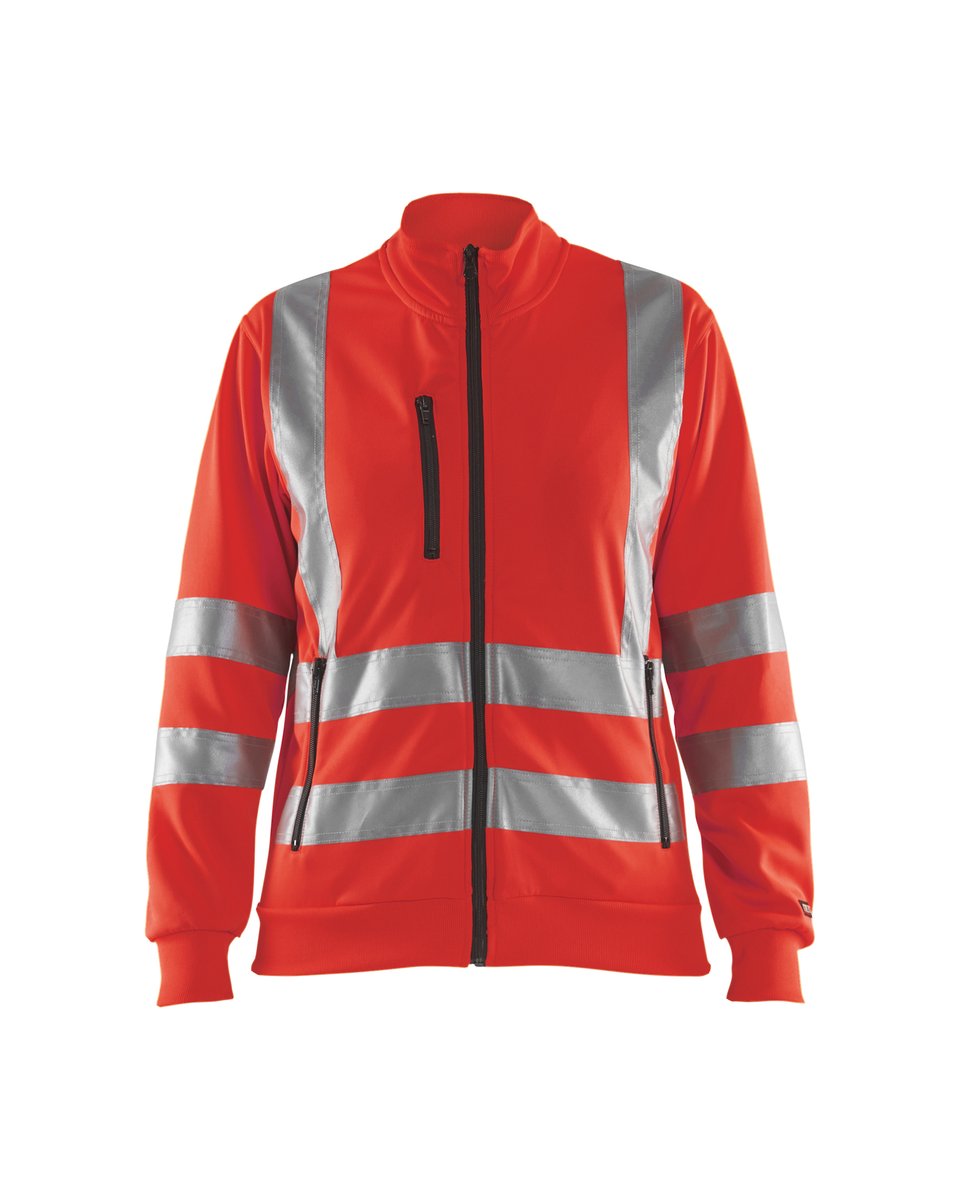 Blåkläder 3308 Dames Sweatshirt met rits High Vis - High Vis Rood