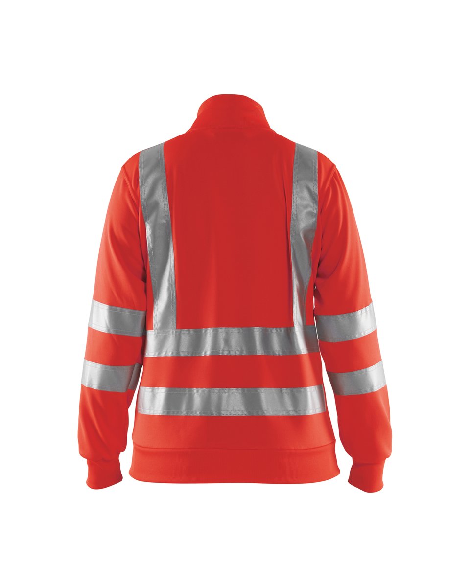 Blåkläder 3308 Dames Sweatshirt met rits High Vis - High Vis Rood