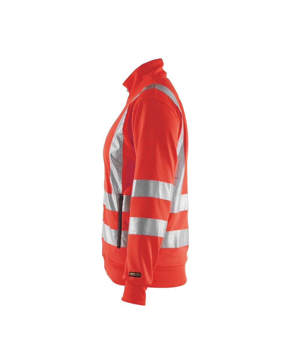 Blåkläder 3308 Dames Sweatshirt met rits High Vis - High Vis Rood