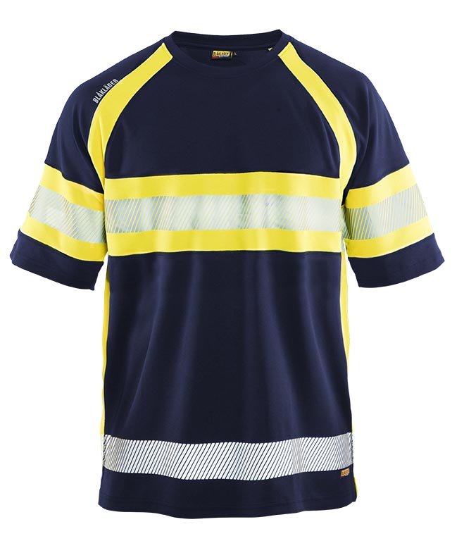 Blåkläder 3337 UV-T-shirt High Vis - Marine/High Vis Geel