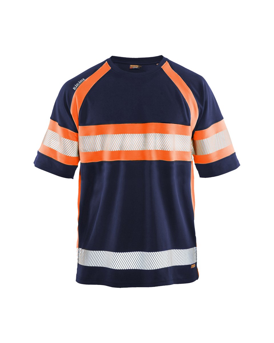 Blåkläder 3337 UV-T-shirt High Vis - Marineblauw/Oranje