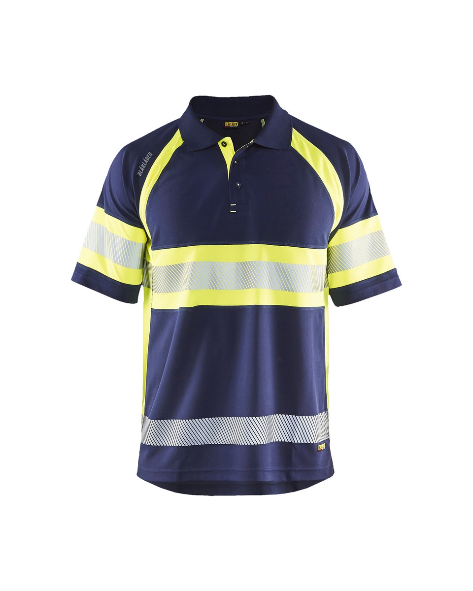Blåkläder 3338 UV-Poloshirt High Vis - Marine/High Vis Geel