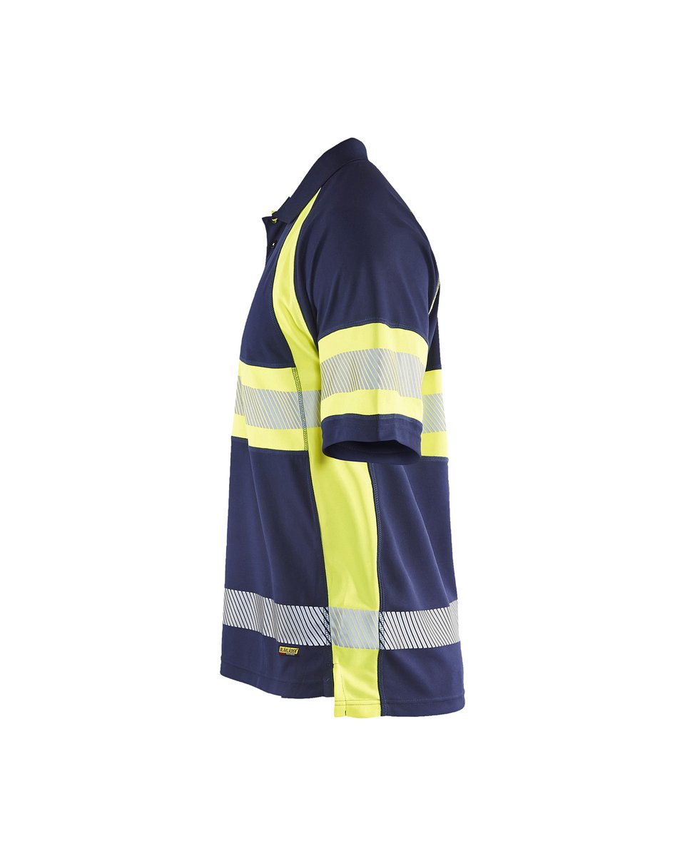 Blåkläder 3338 UV-Poloshirt High Vis - Marine/High Vis Geel