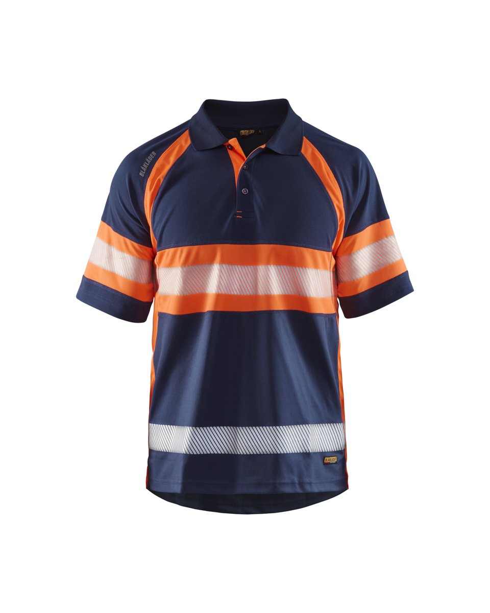 Blåkläder 3338 UV-Poloshirt High Vis - Marineblauw/Oranje