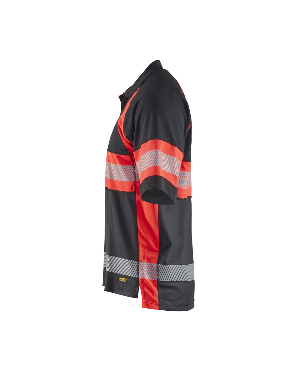 Blåkläder 3338 UV-Poloshirt High Vis - Zwart/High Vis Rood