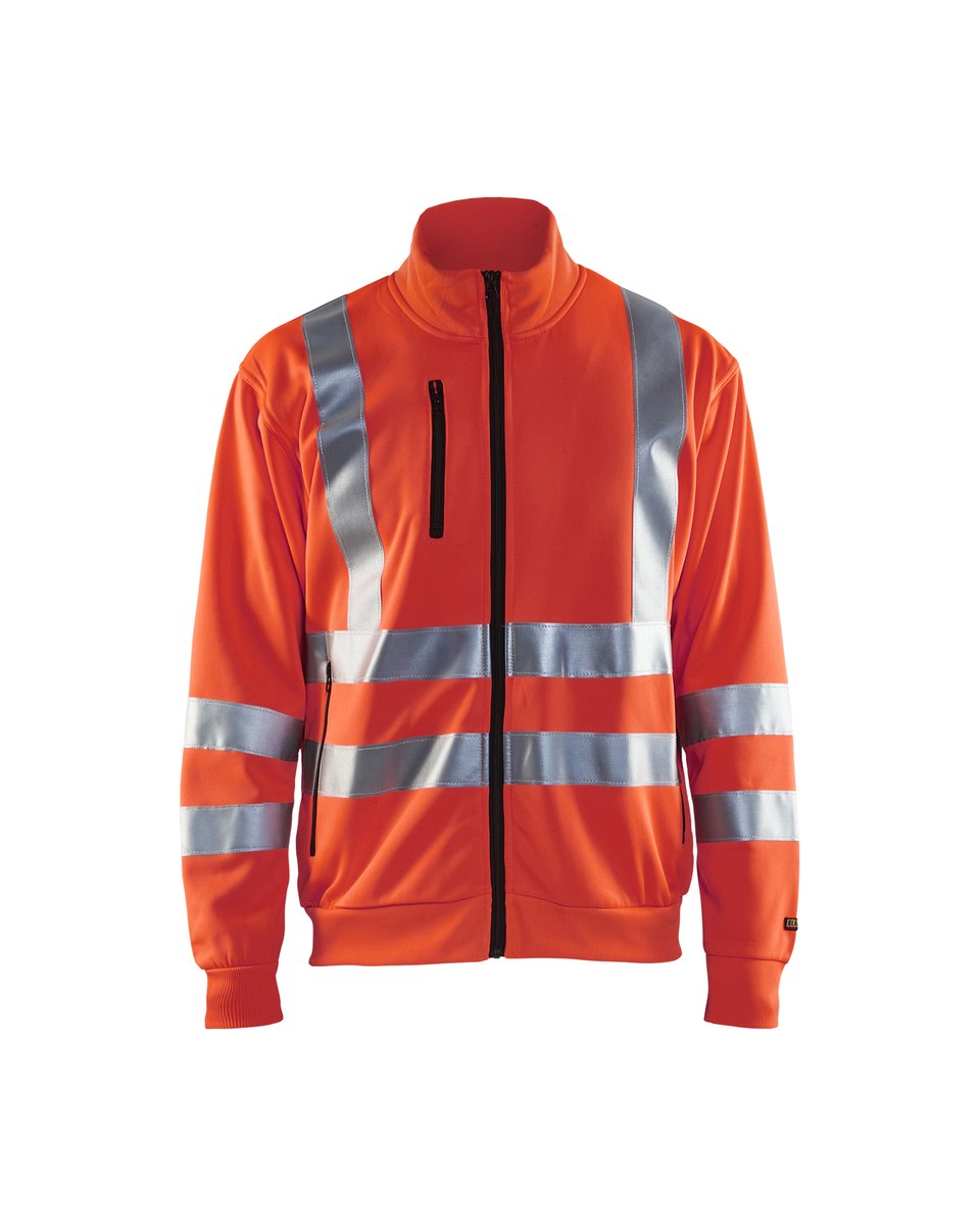 Blåkläder 3358 Sweatshirt met rits High Vis - High Vis Rood