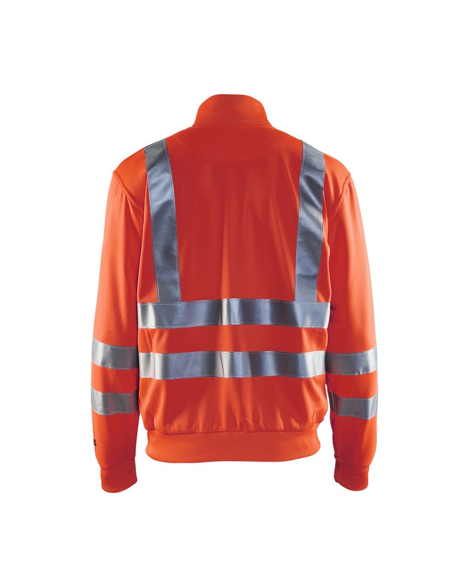 Blåkläder 3358 Sweatshirt met rits High Vis - High Vis Rood