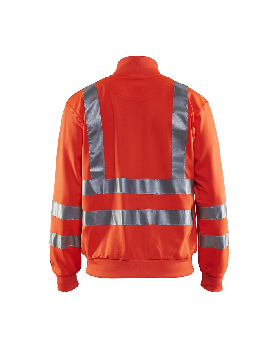 Blåkläder 3358 Sweatshirt met rits High Vis - High Vis Rood