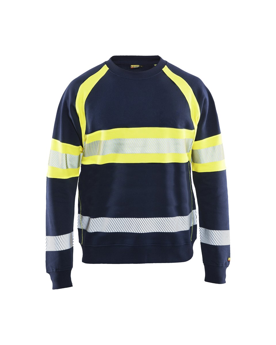 Blåkläder 3359 Sweatshirt High Vis - Marine/High Vis Geel